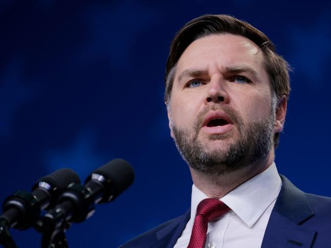 WASHINGTON, DC - FEBRUARY 28: U.S. Vice President J.D. Vance speaks during the 20th annual National Catholic Prayer Breakfast at the Walter E. Washington Convention Center on February 28, 2025 in Washington, DC. During his remarks Vance spoke about his journey to becoming Catholic and how his faith has influenced his political career. Anna Moneymaker/Getty Images/AFP (Photo by Anna Moneymaker / GETTY IMAGES NORTH AMERICA / Getty Images via AFP)