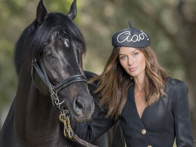 Butter wouldn’t melt ... So Si Bon with Los Angeles-based model Nicole Trunfio during last year’s spring carnival. Picture: Jason Edwards