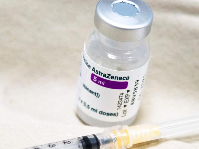 (FILES) In this file photo taken on March 19, 2021 (FILES) In this file photo taken on March 19, 2021 a syringe and a vial of the AstraZeneca vaccine against Covid-19 are pictured at the San Giovanni Bosco Hospital in Turin. - In Sicily, southern Italy, up to 80 percent of those offered the AstraZeneca Covid-19 vaccine refuse it out of fears over its safety, according to regional president Nello Musumeci on April 11, 2021. (Photo by Marco Bertorello / AFP)