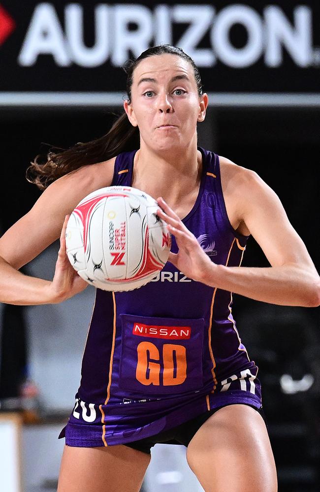 Firebirds captain Ruby Bakewell-Doran has impressed early on this season as she adds the pressure of leadership to her role. Picture: Bradley Kanaris/Getty Images