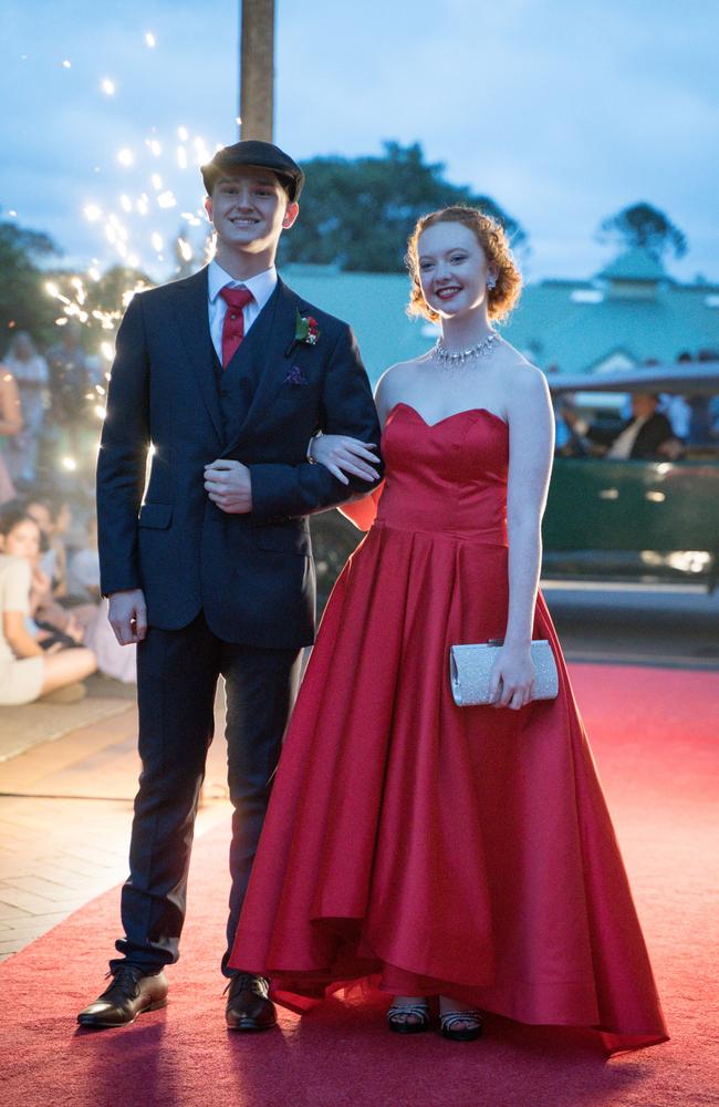 Max Penhaligon and Gemima Reynolds arrive at Toowoomba Anglican School class of 2024 school formal. Friday, November 15, 2024. Picture: Christine Schindler