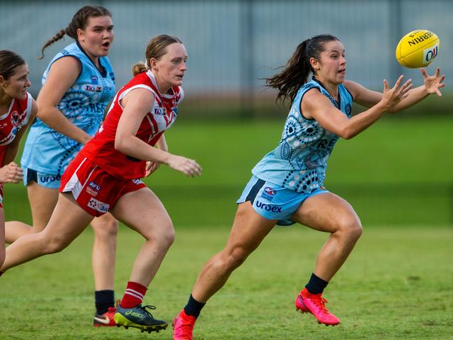 Star Buffettes midfielder Dom Carbone was a standout for Hawthorn in Round 1 VFLW action on Saturday. Picture: Che Chorley