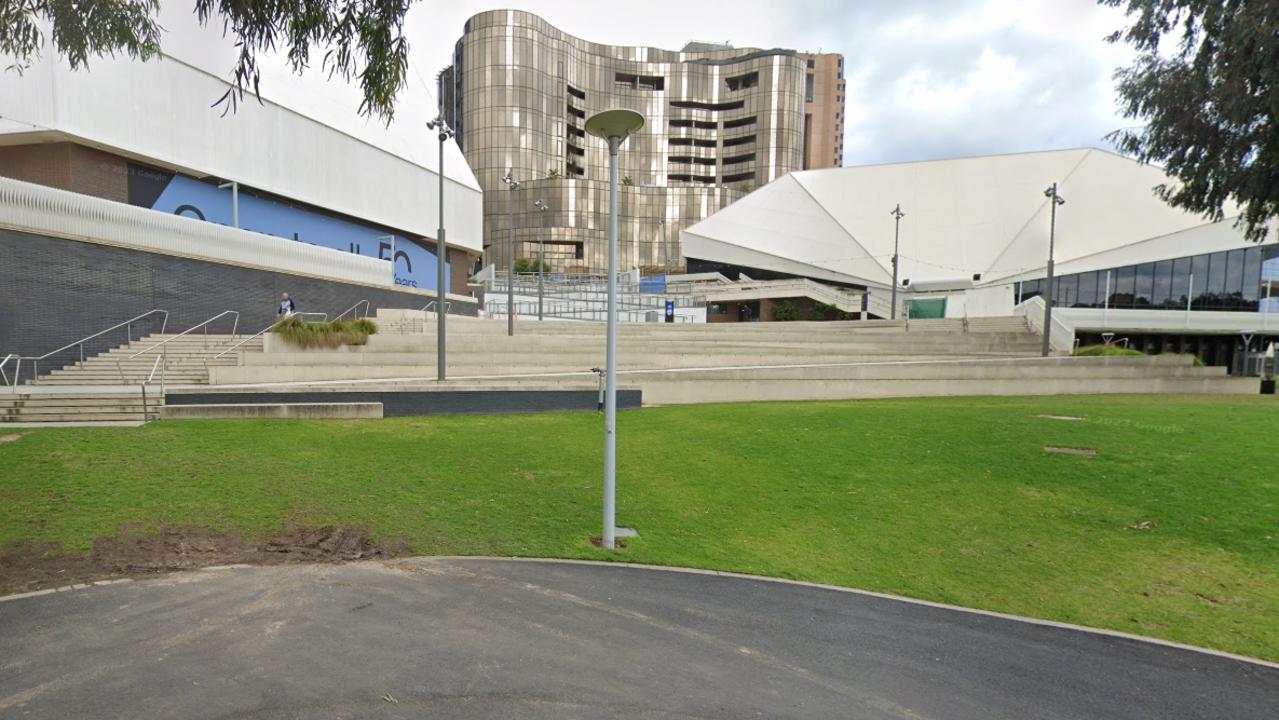 The steps and ramp between the Dunstan Playhouse and Space theatre from the Northern Promenade, near where the attack allegedly took place. Picture: Google Maps