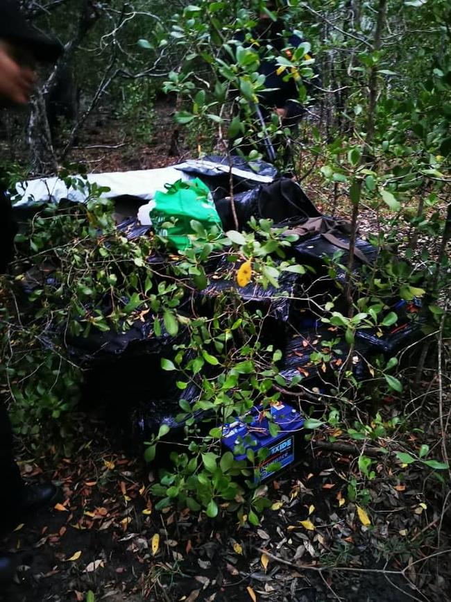 Part of the wreckage from the plane crash