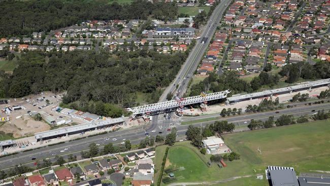 An aerial photo of Kellyville, where land valuations have soared.