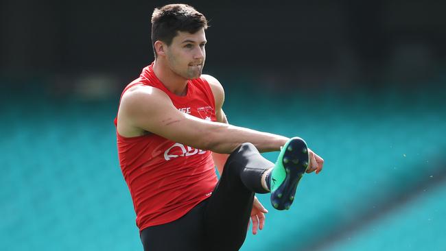 Nic Newman at Sydney training. Picture: Phil Hillyard