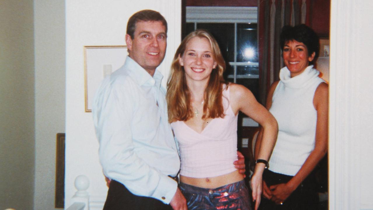 Prince Andrew and Virginia Roberts at Ghislaine Maxwell's townhouse in London, Britain on March 13 2001 Picture: Florida Southern District Court/Supplied
