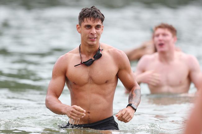 GOLD COAST, AUSTRALIA - JANUARY 23: Sean Lemmens during a Gold Coast Suns AFL training session at Palm Beach Parklands on January 23, 2020 in Gold Coast, Australia. (Photo by Chris Hyde/Getty Images)