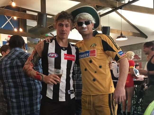 Harry Perryman (left) and Heath Shaw in 2017. Picture: Instagram