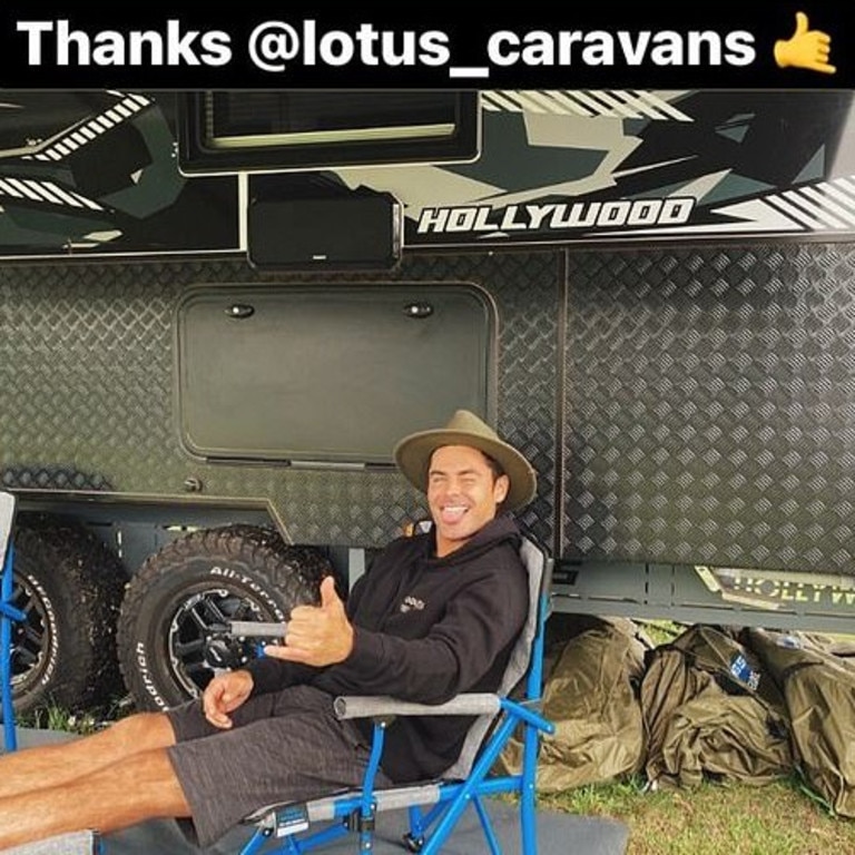 It seems like the star got to rent the caravan as part of a sponsored deal. Picture: Instagram