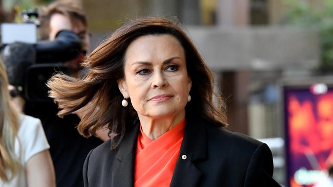 Lisa Wilkinson arrives at the Federal Court of Australia in Sydney, Tuesday, February 13, 2024. (AAP Image/Bianca De Marchi) NO ARCHIVING