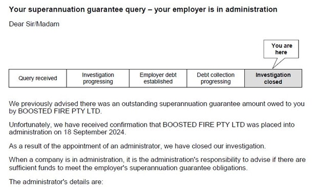 A Queensland company has gone bust owing $11m including more than $1m in superannuation. Picture: Supplied