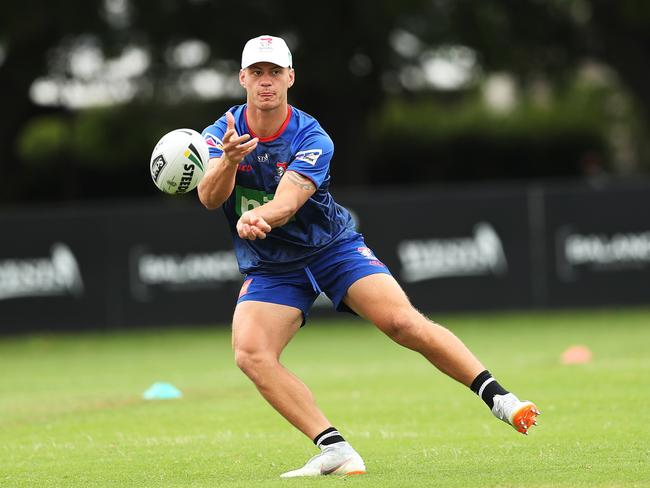 Kalyn Ponga’s move to playmaker for the Newcastle Knights adds another string to the star’s bow. Picture: Phil Hillyard