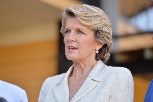 Julie Bishop visit Ipswich today. Picture: Brenda Strong