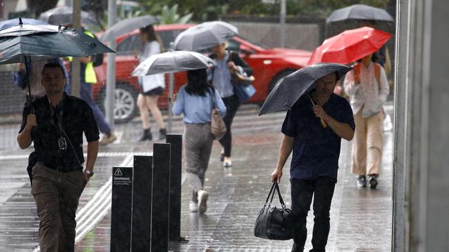 The pattern of humid days and stormy, wet evenings will persist into the weekend. Picture: NCA NewsWire/Tertius Pickard