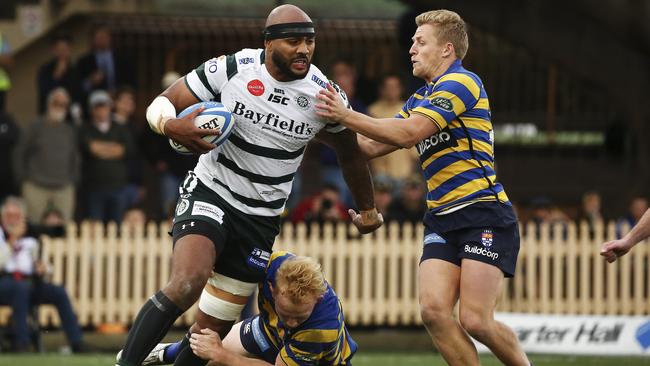 Action from last season’s grand final between Warringah and Sydney University at North Sydney Oval. This year’s decider will be held at Bankwest Stadium but North Sydney Oval will host both grand final qualifiers on the same day.