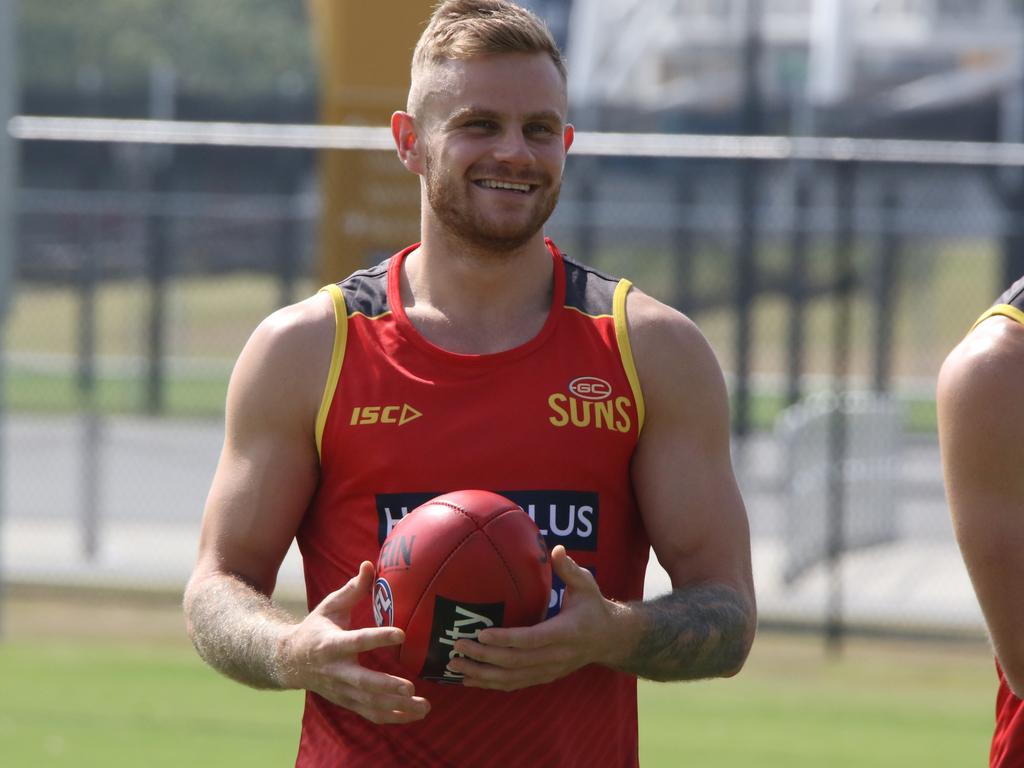 Gold Coast Suns recruit Brandon Ellis at pre-season training.