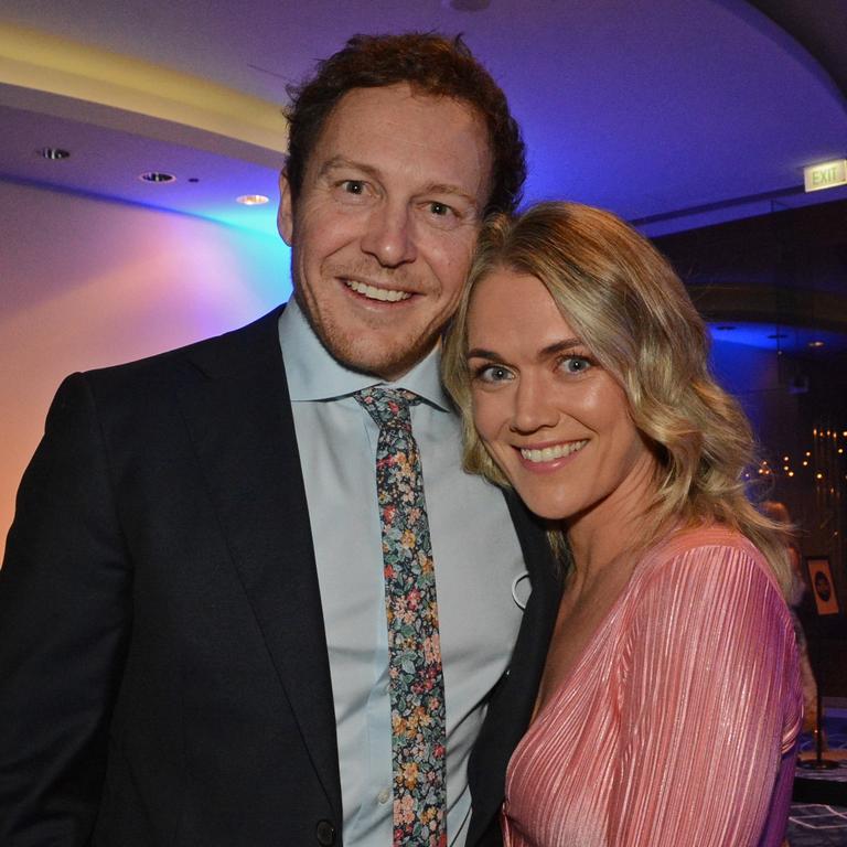 Luke Muir and Jessica Reid at Gold Coast Titans Awards night at The Star Gold Coast. Picture: Regina King.