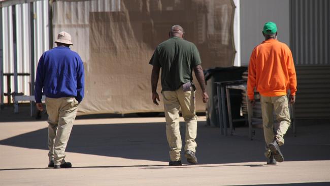 Inmates in the Alice Springs Correctional Centre prison industries in August 2024. Picture: Gera Kazakov