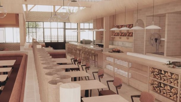 Proposed restaurant and open kitchen at Halifax Street Project. Picture: Big Easy Group