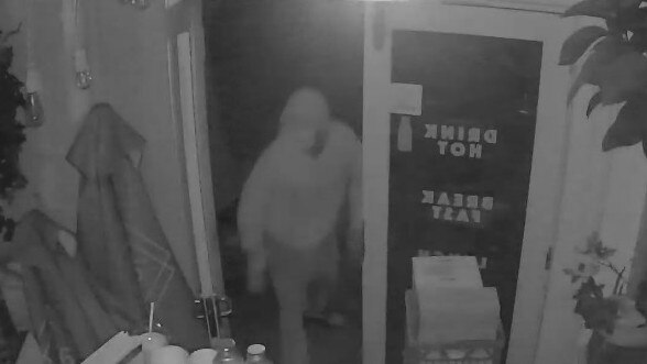 CCTV footage of the break-and-enter at Cafe Claire, Annandale.