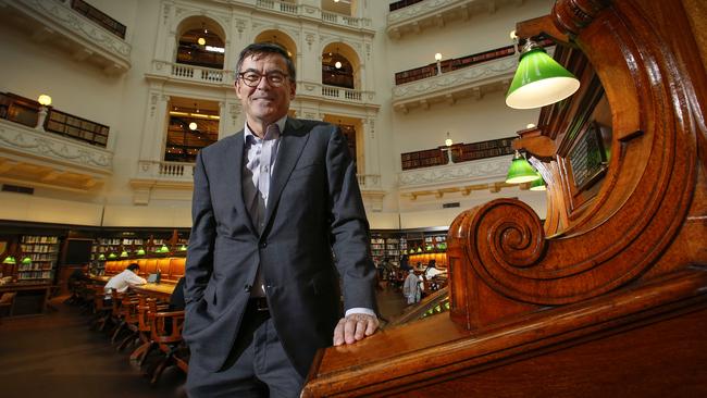 Past president of the Library Board of Victoria John Wylie in the LaTrobe Reading Room. Picture: David Caird