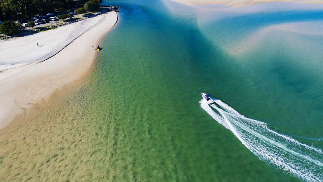 Queensland’s maritime borders are also being policed. Picture: Lachie Millard