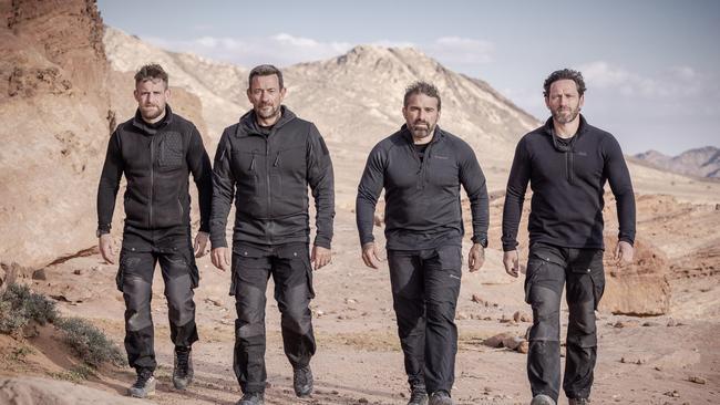 Anthony 'Staz' Stazicker, Ollie Ollerton, Ant Middleton and Jamie 'Jay' Morton as the staff on SAS Australia on Channel 7 and 7plus. Picture: Seven