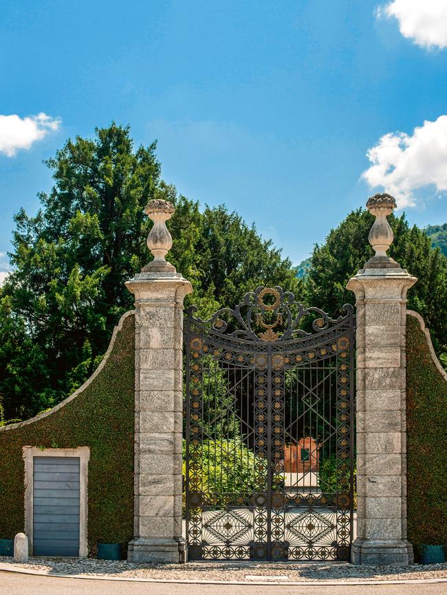 A grand entrance to the family villa. Picture: Ricky Monti