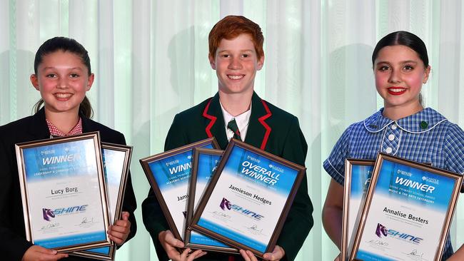 The happy Junior Shine Hills schools awards winners.