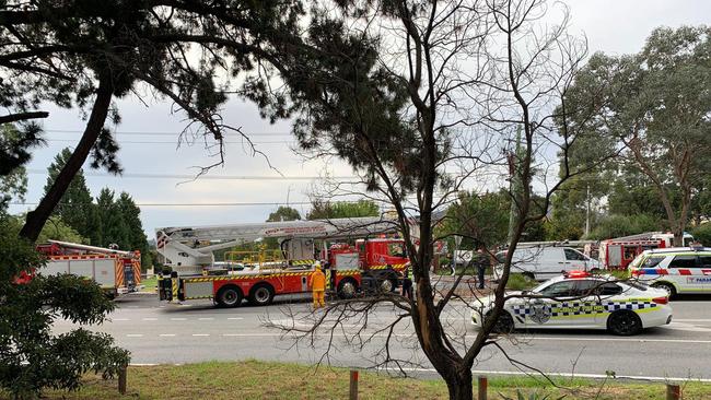 Emergency services at the Templestowe nursing home fire.