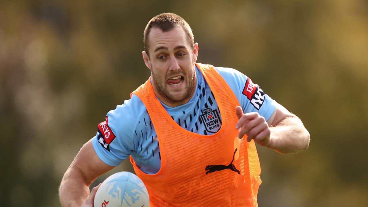 SYDNEY, AUSTRALIA - JUNE 02: Isaah Yeo of the Blues trains during a New South Wales Blues State of Origin squad training session at Ignite HQ Centre of Excellence on June 02, 2022 in Sydney, Australia. (Photo by Mark Metcalfe/Getty Images)