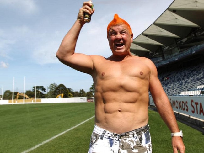 Darryn Lyons and his famously fake abs in 2016.