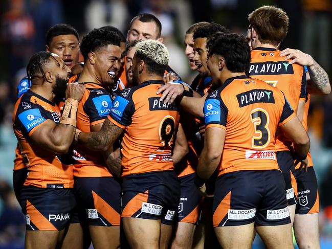 They may have gone down, but the Wests Tigers showed some real heart against Melbourne. Picture: NRL Imagery