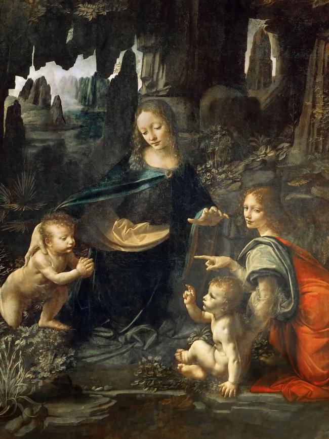 Madonna of the Rocks (1482-86) by Leonardo da Vinci.