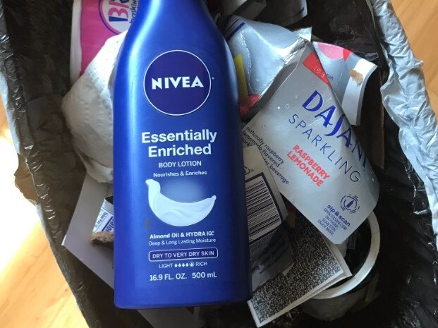 People are literally throwing their Nivea products in the bin. Picture: Twitter/jbriggspalen