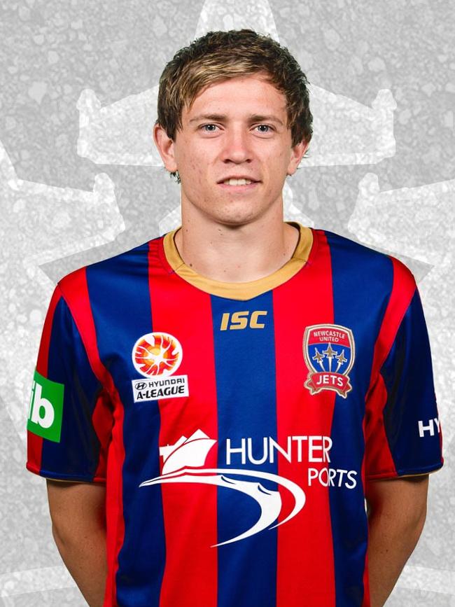 Craig Goodwin after signing with the Newcastle Jets.