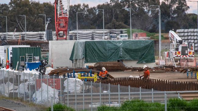 LS Precast factory making parts of the Westgate tunnel. Picture: Jason Edwards