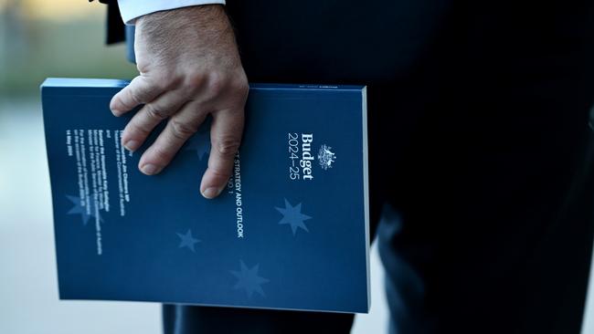 Treasurer Jim Chalmers arrives at Parliament House earlier on Tuesday. Picture: Getty Images
