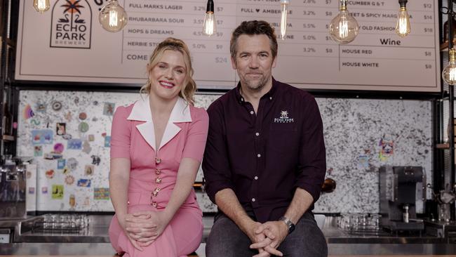 Patrick Brammall and Harriet Dyer star in the BINGE series Colin From Accounts. Picture: Binge