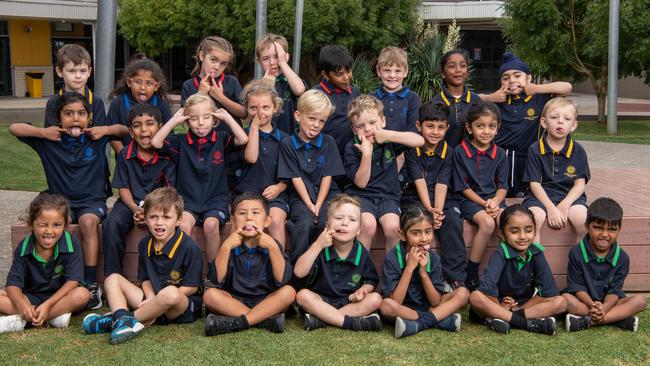 Geelong Lutheran College preps Class Name: Prep EF Top row left to right: Michael Prowse, Ayra Metri, Grace Povey, James Brushfield, Karam Salh, Miller Jacobson, Aradhya Krishna, Shaanvir Sidhu Middle row left to right: Devna Ponnappan, Dav Rangaraj, Alba Mackenzie, Sophia Du Toit, Brooklyn Ritonja, Lachie Crossfield, Samraj Singh, Arna Tyagi, Alex Ferguson Front row left to right: Eva Kumar, Aiden Osborne, Judah Indarto, Nate Lesic, Amyrah Saini, Evelyn Rojy, Daksh Tandel