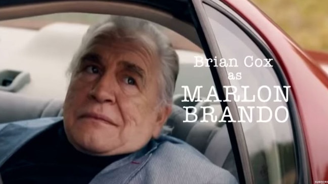 In the backseat: Succession star Brian Cox as Marlon Brando.