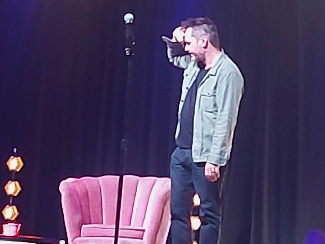 Jim Jefferies on stage at the Fortitude Music Hall on Sunday August 13.