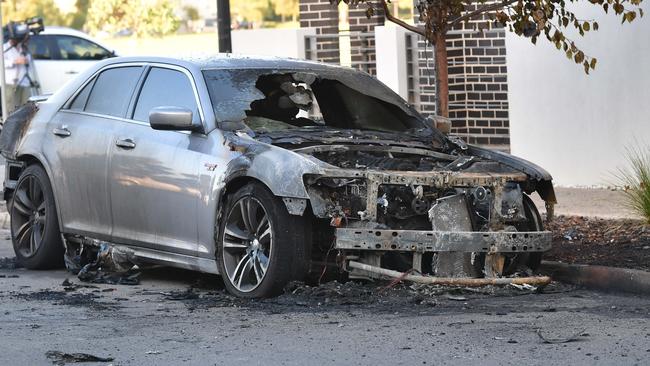 The Chrysler sedan was completely destroyed. Picture: Keryn Stevens