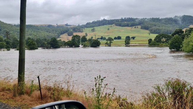 Flooding at Gunns Plains. Picture: Clinton Cantwell