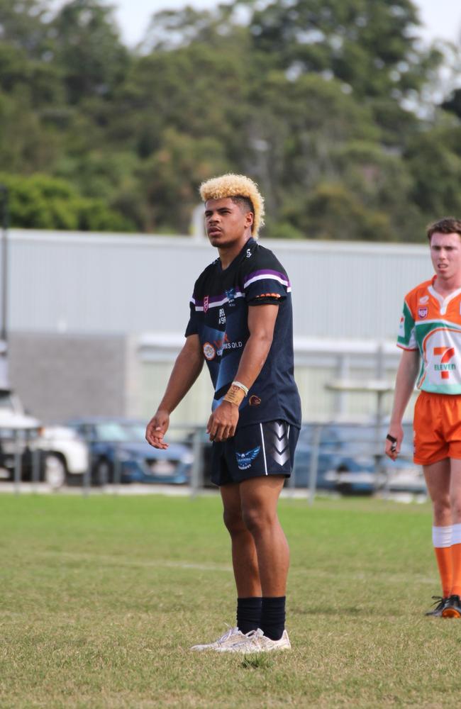 Ellyjah Birve. Langer Trophy Qualifiers between Redcliffe SHS and Stretton SC. Wednesday April 24, 2024.