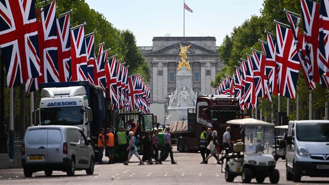 Preparations underway for Queen Elizabeth II's funeral in London. Picture: AFP