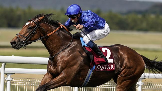 William Buick riding Cross Counter to win The Qatar Gordon Stakes at Goodwood Racecourse on August 4, 2018. Picture: Getty Images