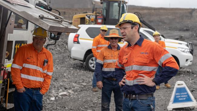 Matt Canavan at Peak Downs mine in Central Queensland.