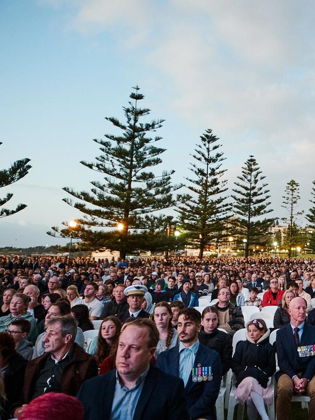 The dawn service at Coogee on Tuesday. Picture: Randwick City Council